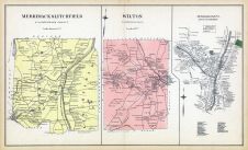 Merrimack & Litchfield, Walton, Peterborough Town, New Hampshire State Atlas 1892